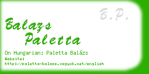 balazs paletta business card